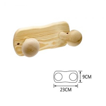 Appendiabiti attaccapanni a parete legno 2 posti ganci giacche vestiti da muro