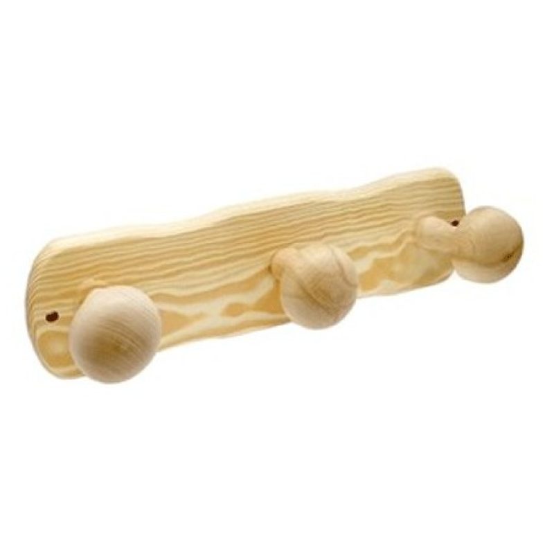 Hongu Appendiabiti attaccapanni a parete legno 3 posti ganci giacch...