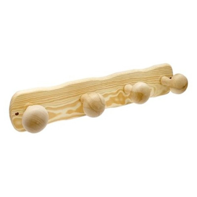 Hongu Appendiabiti attaccapanni a parete legno 4 posti ganci giacch...