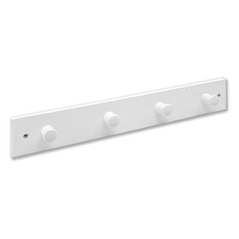 Hongu Appendiabiti attaccapanni bianco parete legno 4 posti ganci g...