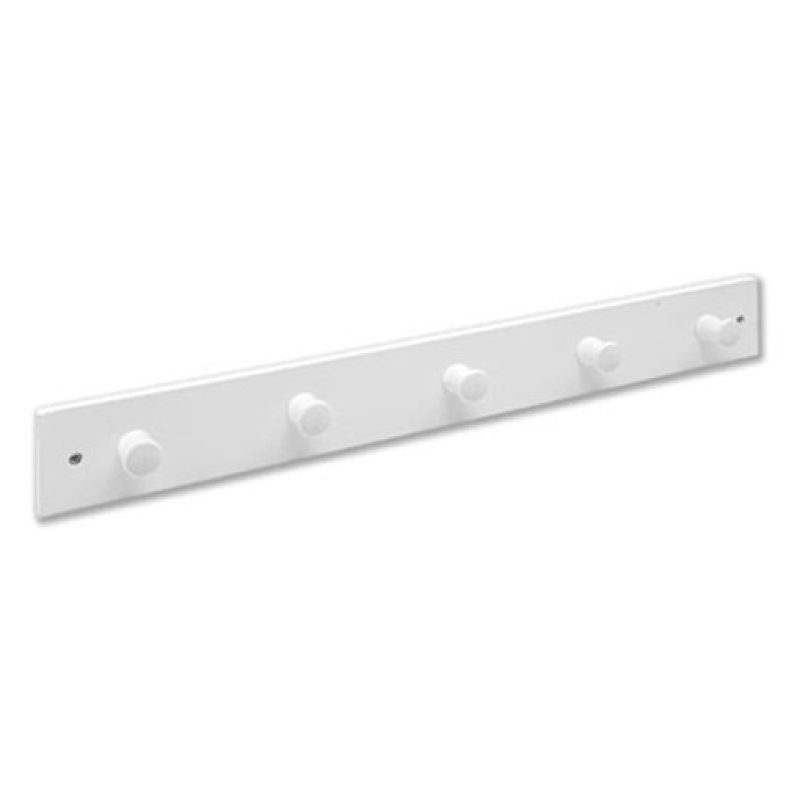 Hongu Appendiabiti attaccapanni bianco parete legno 5 posti ganci g...