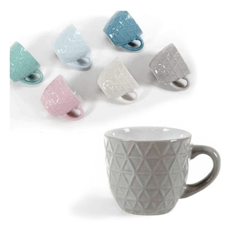 Hongu Set 6 tazze caffè 100 ml ceramica con stand colori assortiti ...