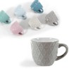 Hongu Set 6 tazze caffè 100 ml ceramica con stand colori assortiti ...