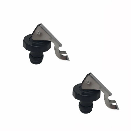 Kit 2 tappi ermetici a espansione per bottiglie vino champagne apribottiglie 9 cm