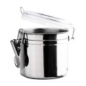 Barattolo acciaio tappo ermetico contenitore caffe zucchero sale 10x7.4/11/16 cm