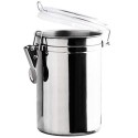 Barattolo acciaio tappo ermetico contenitore caffe zucchero sale 10x7.4/11/16 cm