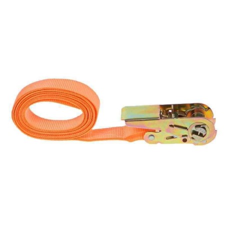 2x Cinghia di carico fissaggio arancione trasporto acciaio extra resistente