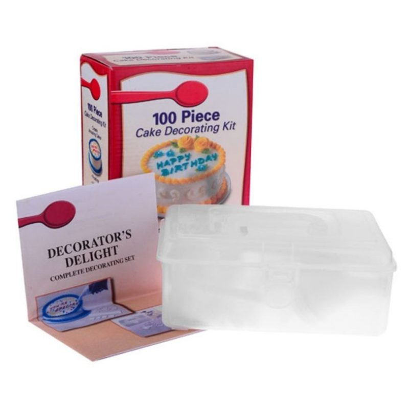 Set per decorare torte 100 pezzi in valigetta + sac à poche decorazione torte