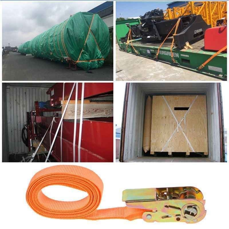 Hongu 2x Cinghia di carico fissaggio arancione trasporto acciaio ex...