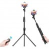 Generico Cavalletto smartphone treppiede 104cm asta selfie telecoma...