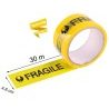 Hongu 6 rotoli nastro adesivo giallo scritta fragile 30m x 48mm sil...