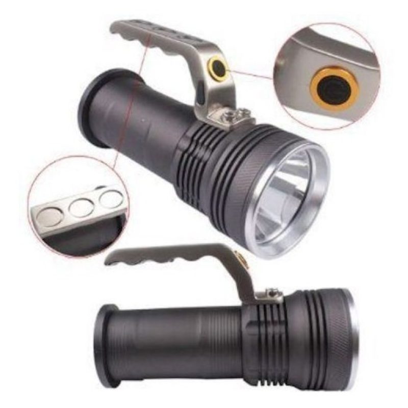 Torcia LED portatile impermeabile batterie ricaricabile 3 fasi cree 800 lumen