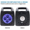 Prolunga cavo elettrico 15 m avvolgicavo con manovella 4 prese schu...