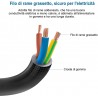 Prolunga cavo elettrico 15 m avvolgicavo con manovella 4 prese schu...