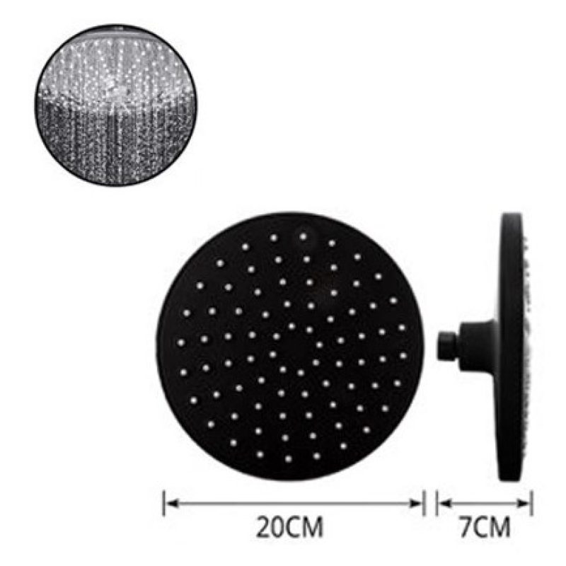 Hongu Soffione doccia acciaio inox plastica rotondo ricambio pioggi...