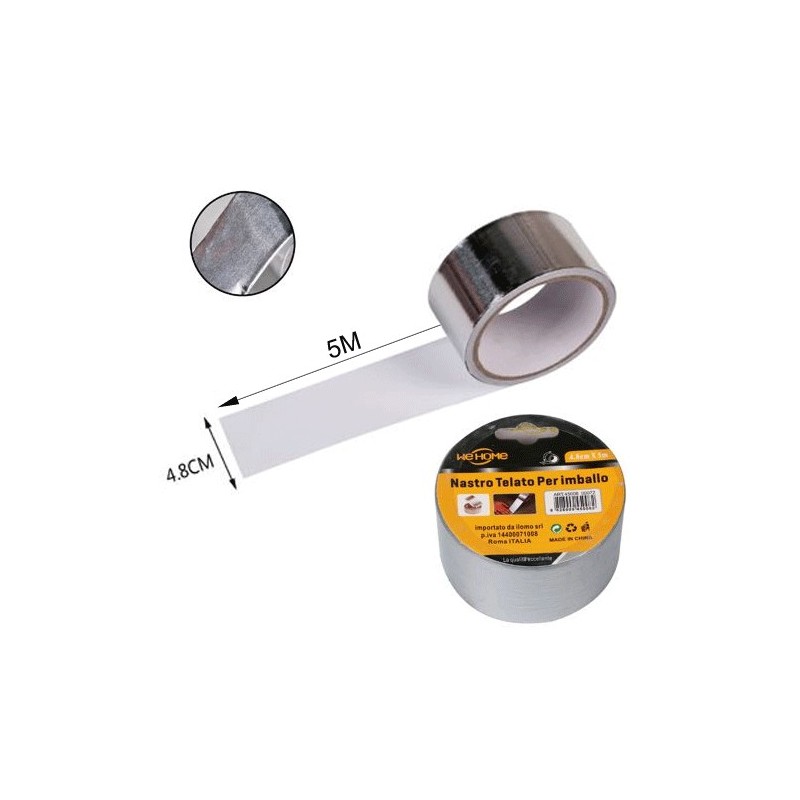 Hongu 6 rotoli nastro adesivo telato specchiato 5m x 48mm silenzios...