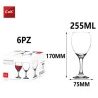 Hongu Set Cok Calice Copa Emperador 25 cl per Vino bianco rosso acq...