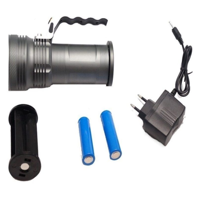 Torcia LED portatile impermeabile batterie ricaricabile 3 fasi cree 800 lumen
