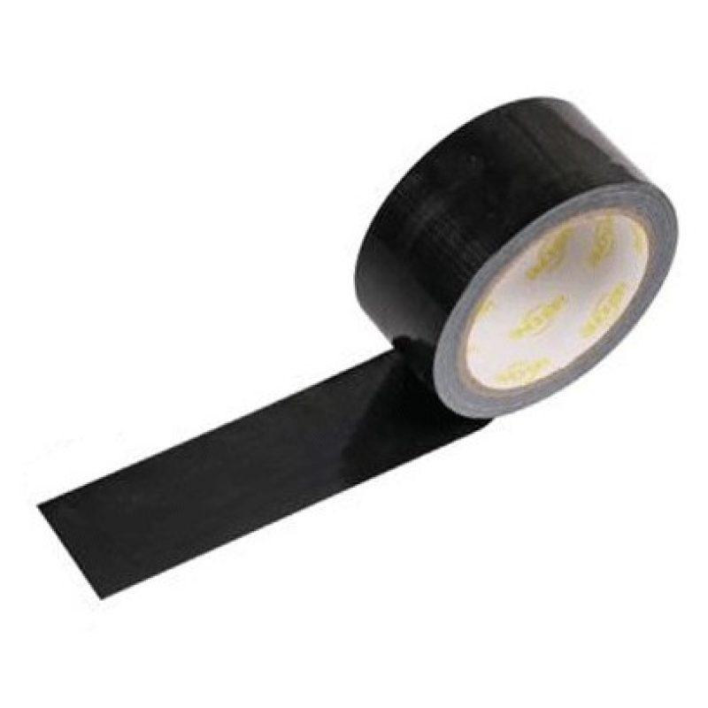 Hongu 6 rotoli nastro adesivo telato nero 18m x 48mm silenzioso imb...