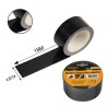 Hongu 6 rotoli nastro adesivo telato nero 18m x 48mm silenzioso imb...