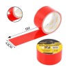 Hongu 6 rotoli nastro adesivo telato rosso 5m x 48mm silenzioso imb...