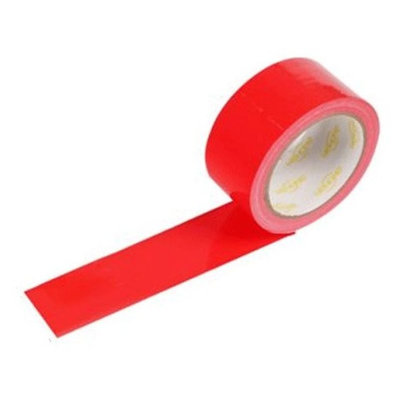 Hongu 6 rotoli nastro adesivo telato rosso 18m x 48mm silenzioso im...