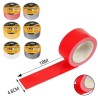 Hongu 6 rotoli nastro adesivo telato rosso 18m x 48mm silenzioso im...