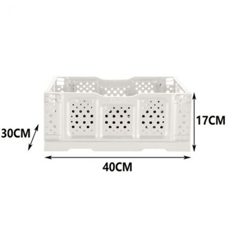 Cassetta in plastica opla' pieghevole cm 40x30x17h panna tuttofare frutta cesta