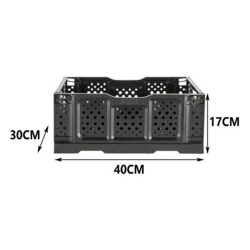 Cassetta in plastica opla' pieghevole cm 40x30x17h nera tuttofare f...