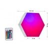 Hongu Set 6/3pz luci da parete LED RGB esagonali applique con telec...