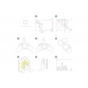 Set 6/3pz luci da parete LED RGB esagonali applique con telecomando multicolore