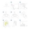 Hongu Set 6/3pz luci da parete LED RGB esagonali applique con telec...