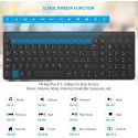 Tastiera wifi wireless pc 2.4ghz keyboard computer no fili tastierino numerico