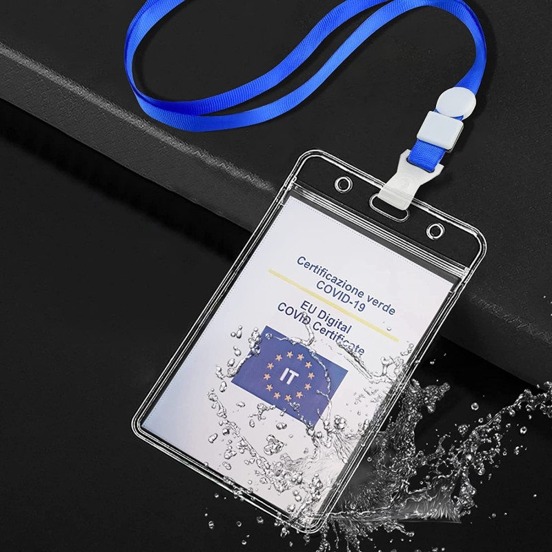 Hongu 6 porta green pass italiano impermeabile antistrappo traspare...