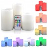 Candela Luce a Led RGB Set 3 Candele Multicolori Telecomando Decorazioni Casa