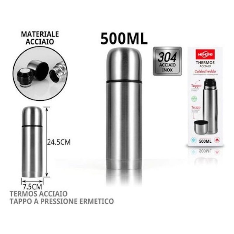 Hongu Termos thermos Termico portatile tappo a scatto in acciaio in...