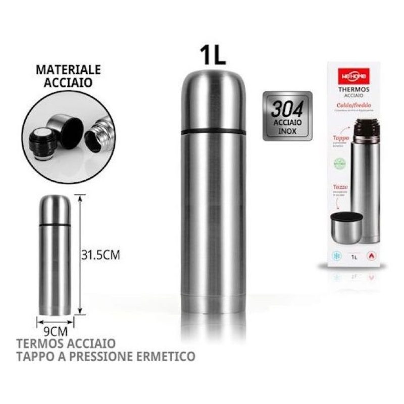 Hongu Termos thermos Termico portatile tappo a scatto in acciaio in...