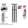 Hongu Termos thermos Termico portatile tappo a scatto in acciaio in...