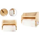 Portarotolo da cucina a parete in legno + rotolo omaggio porta scottex