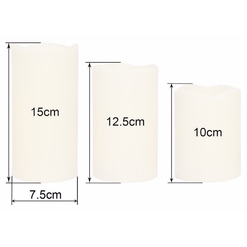 Candela Luce a Led RGB Set 3 Candele Multicolori Telecomando Decorazioni Casa
