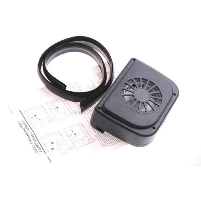 Mini Ventilatore smuovi aria odori solare auto camper montaggio su finestrino