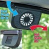 Mini Ventilatore smuovi aria odori solare auto camper montaggio su finestrino