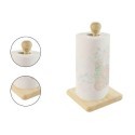 Portarotolo con base quadrata in legno naturale porta rotoli con rotolo omaggio