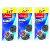 Vileda 3 pacchetti 9x Vileda Glitzi Paglietta in acciaio inox Spugn...
