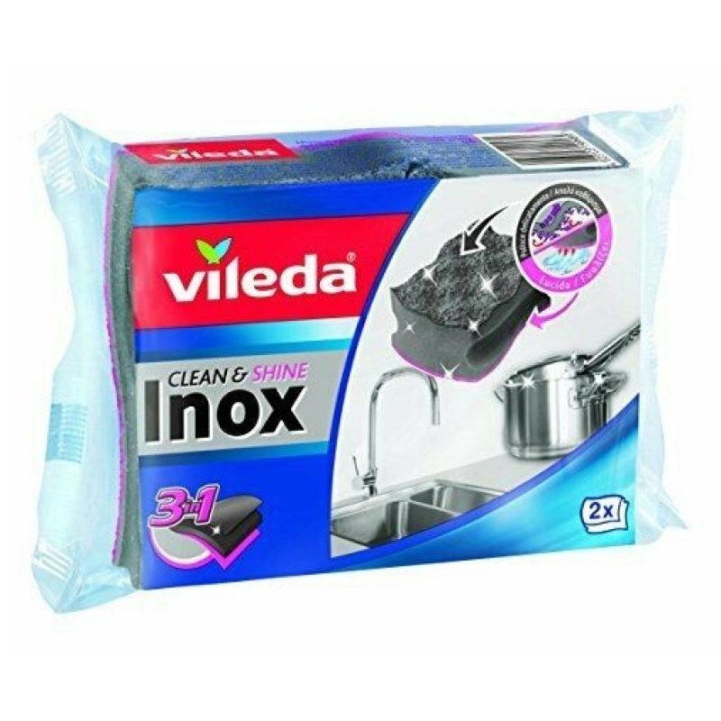 Vileda 2 pacchetti da 2x per un totale di 4 spugnette abrasive Vile...