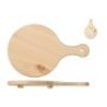Hongu Tagliere in legno abete con manico da 34cm diametro cucina pa...