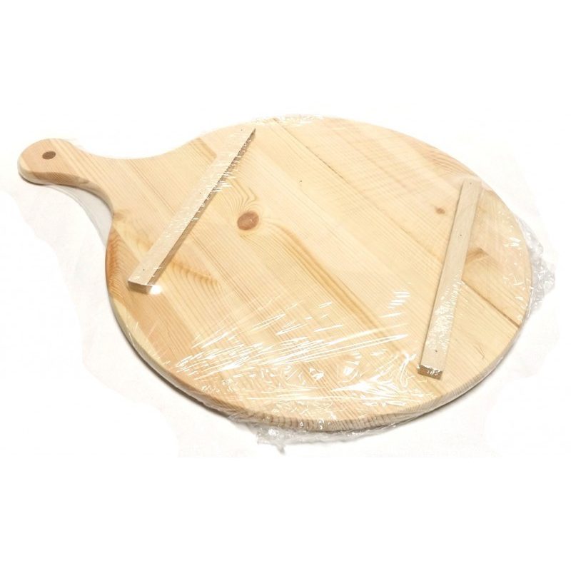Hongu Tagliere in legno abete con manico da 34cm diametro cucina pa...