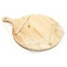 Hongu Tagliere in legno abete con manico da 34cm diametro cucina pa...