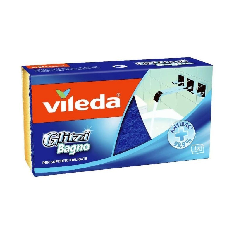 3 pacchetti  totale 3 spugnette abrasive Vileda Glitzi Bagno Spugna Pulizia