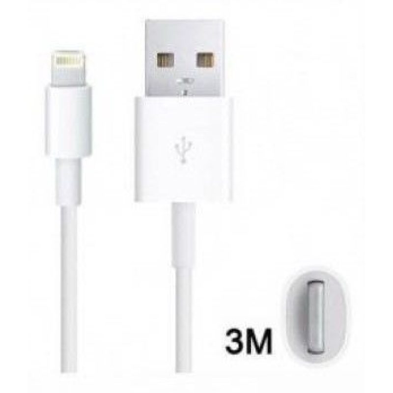 Cavo 3 metri per iPhone 5 iPad Mini iPod Touch 5g Nano 7 cavetto 3m per sincronizzazione dati e ricarica usb lightning
